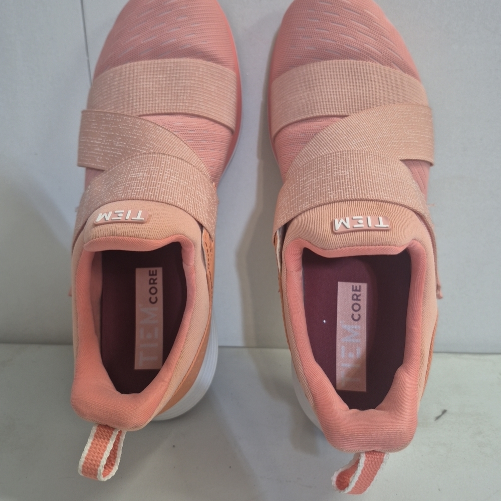 TIEM Core Women's Slip-On Athletic Sneakers in Peach Size 8.5